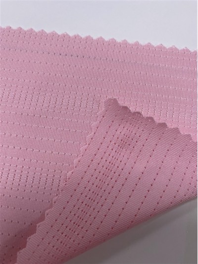 FJ-RC 0196 Gradient Needle Eye Jacquard Fabric Width: 170CM Weight: 160GSM  Composition: 91%Polyester 9%Spandex side view